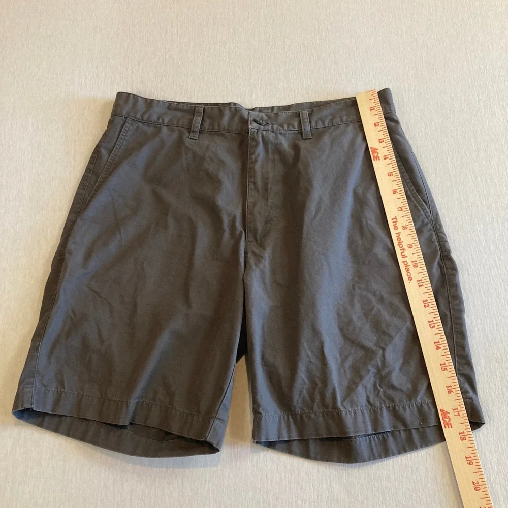 Patagonia Mens 32 Organic Cotton Shorts Forge Grey Canvas Flat Front 57674 SP14